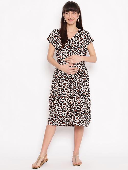 animal print maternity dress - 17521956 - Standard Image - 1