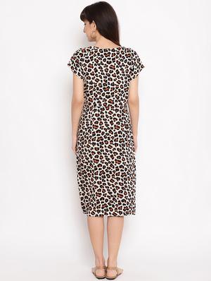 animal print maternity dress - 17521956 - Standard Image - 3