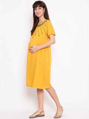 embroidered maternity wear dress - 17521962 - Standard Image - 2