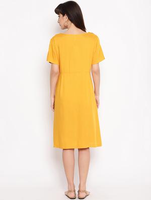 embroidered maternity wear dress - 17521962 - Standard Image - 3