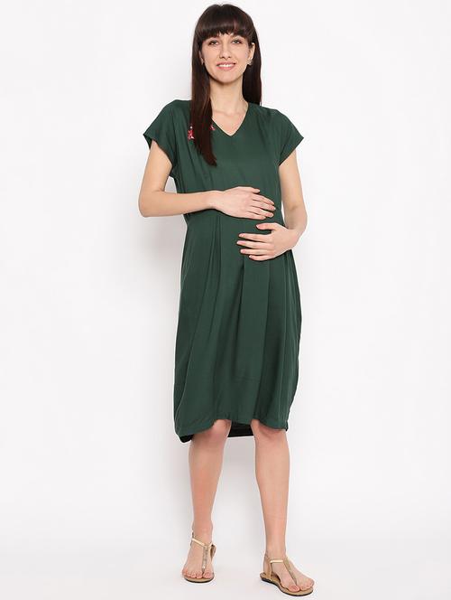 embroidered maternity wear dress - 17521964 - Standard Image - 1