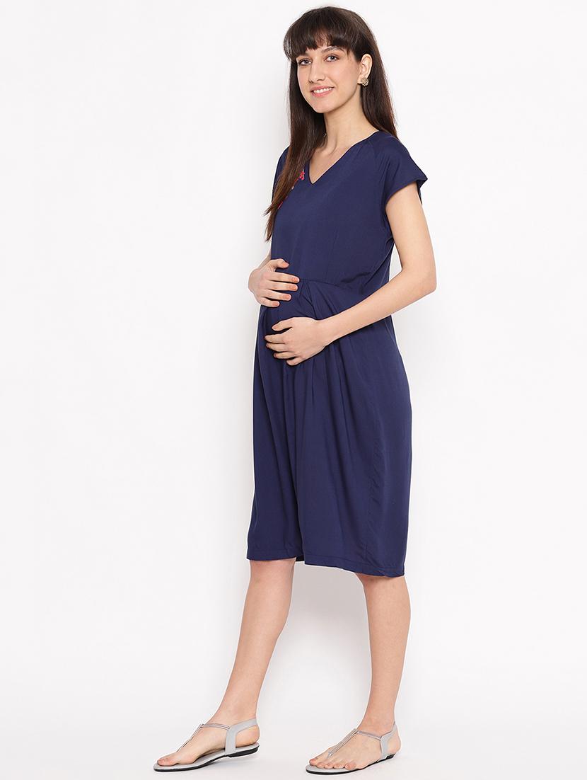 embroidered maternity wear dress - 17521965 - Zoom Image - 2