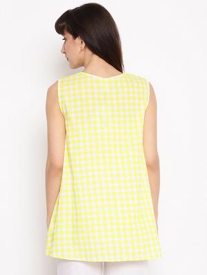 checkered maternity wear top - 17521967 - Standard Image - 3