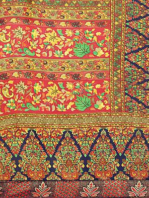 floral printed saree with blouse - 17521972 - Standard Image - 5