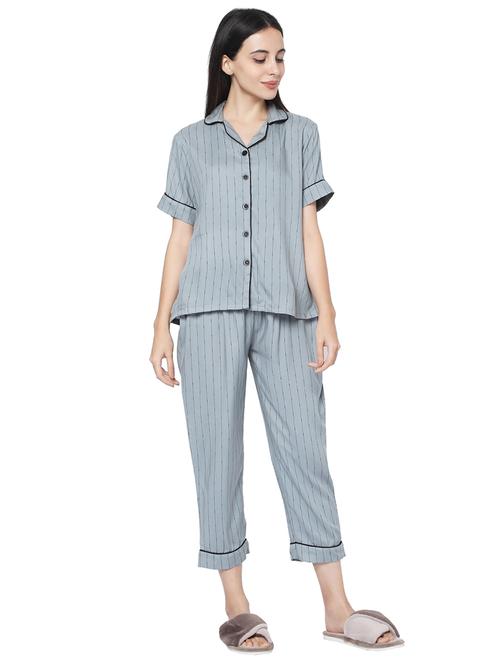 printed nightwear pyjama set - 17521983 - Standard Image - 1