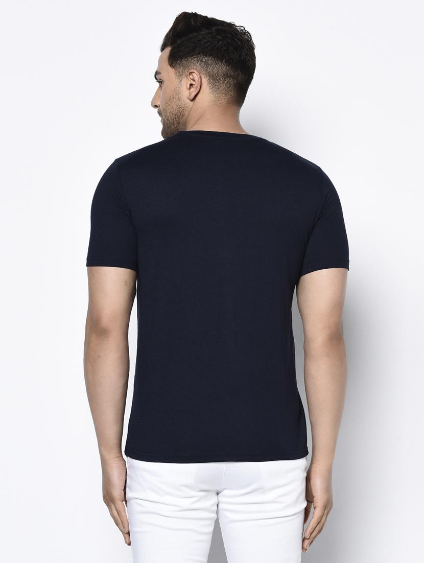 navy blue solid pocket t-shirt - 17522213 - Zoom Image - 3