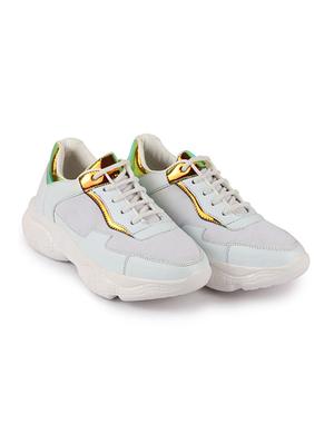 pink pu laceup sports shoes - 17522223 - Standard Image - 3