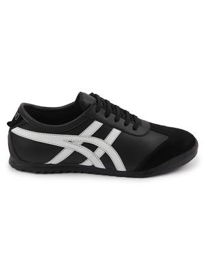 black pu lace up sneakers - 17522225 - Standard Image - 2