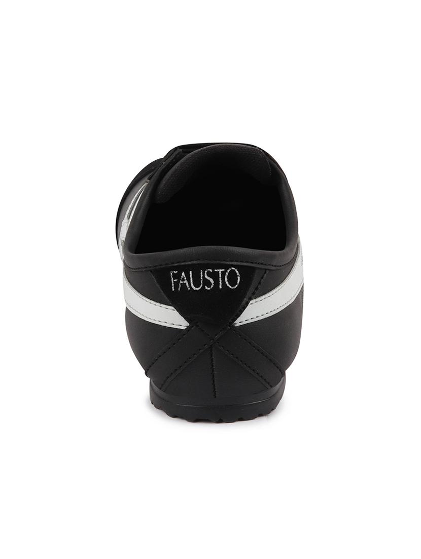 black pu lace up sneakers - 17522225 - Zoom Image - 3