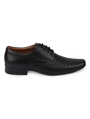 black leather laceup derbies - 17522228 - Standard Image - 2
