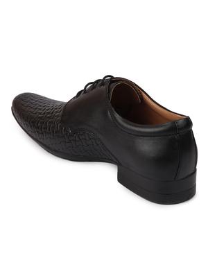 black leather laceup derbies - 17522228 - Standard Image - 3