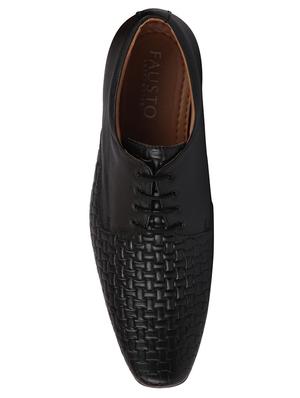 black leather laceup derbies - 17522228 - Standard Image - 4