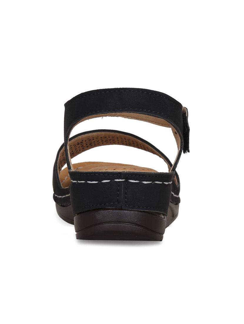 black leatherette back strap sandals - 17522265 - Zoom Image - 3