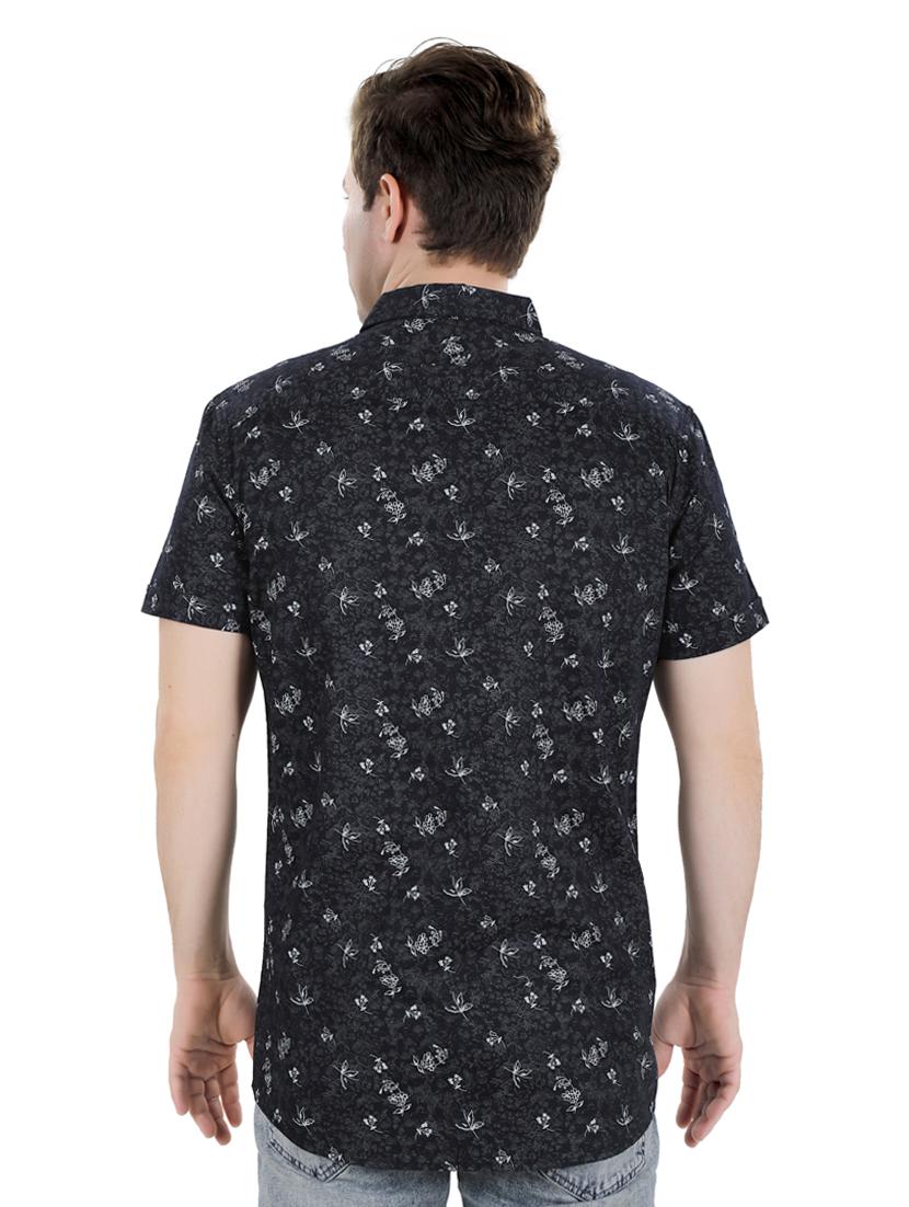 black floral casual shirt - 17522296 - Zoom Image - 3