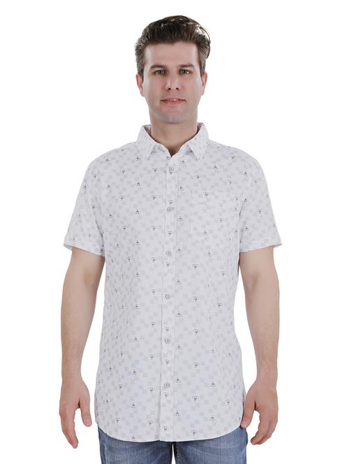 white printed casual shirt - 17522303 - Standard Image - 1