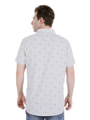 white printed casual shirt - 17522303 - Standard Image - 3