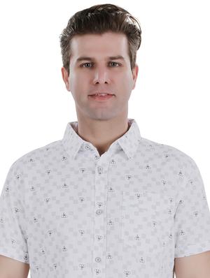 white printed casual shirt - 17522303 - Standard Image - 6