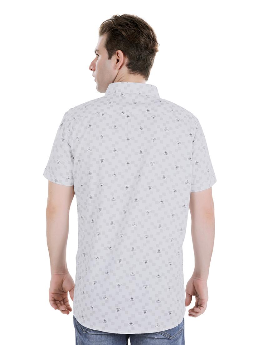 white printed casual shirt - 17522303 - Zoom Image - 3