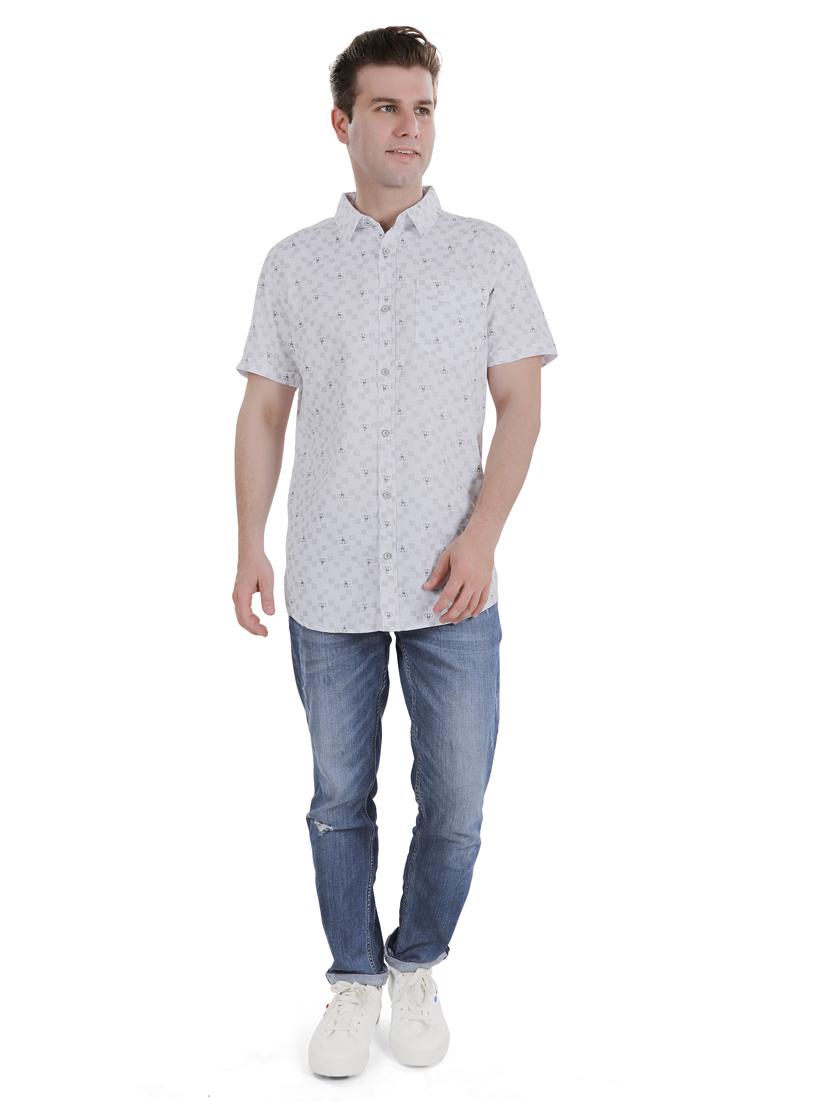 white printed casual shirt - 17522303 - Zoom Image - 4