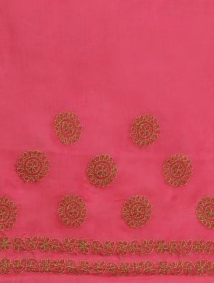 floral motifs chikankari saree with blouse - 17522327 - Standard Image - 5