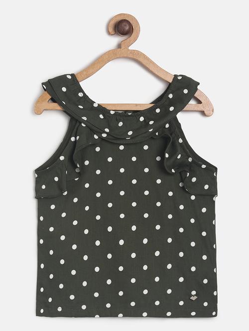 green cotton regular top - 17522657 - Standard Image - 1