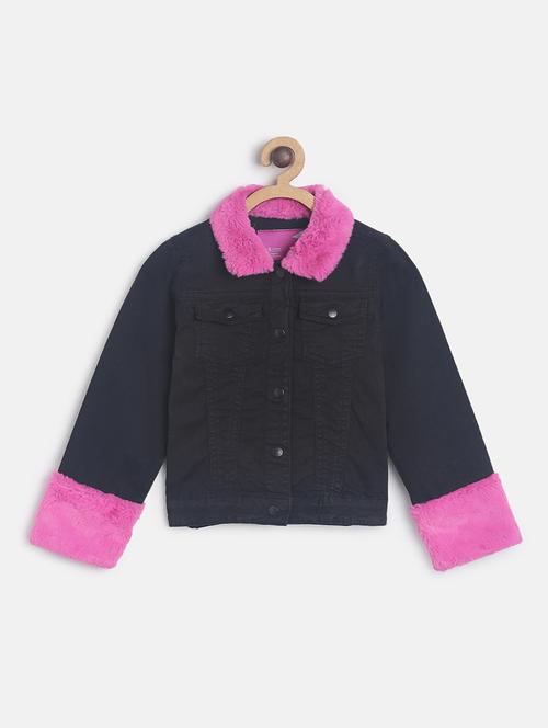 black cotton regular jackets & coat - 17522778 - Standard Image - 1