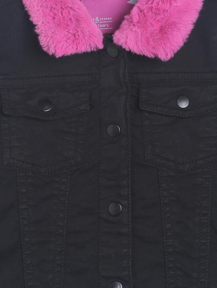 black cotton regular jackets & coat - 17522778 - Zoom Image - 3