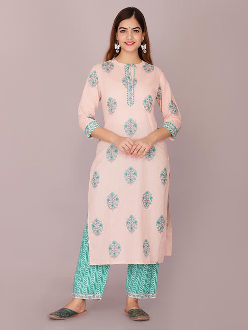 printed kurta palazzo set - 17522834 - Standard Image - 1