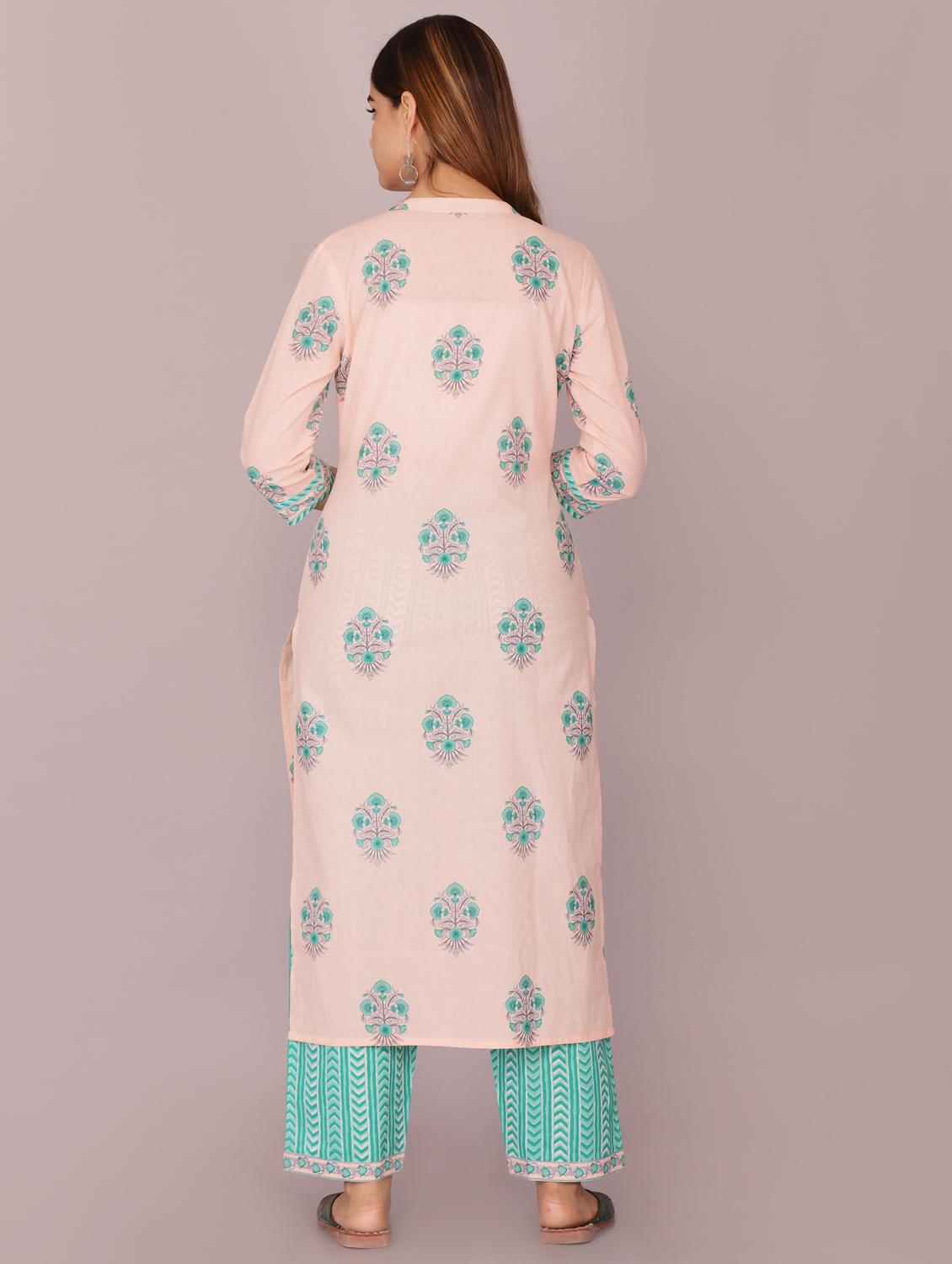 printed kurta palazzo set - 17522834 - Zoom Image - 2