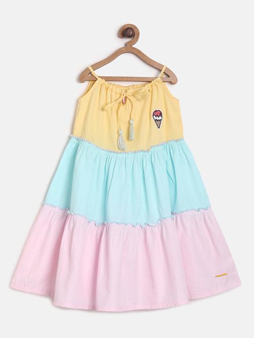 multi colored cotton frock - 17522837 - Standard Image - 1