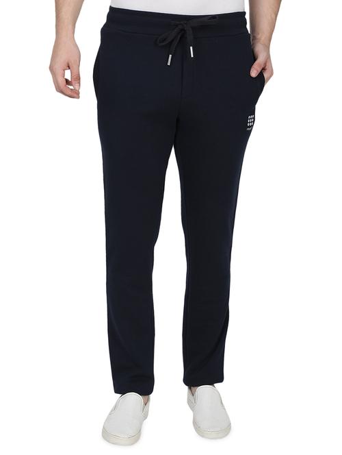 navy blue solid full length track pant - 17522909 - Standard Image - 1