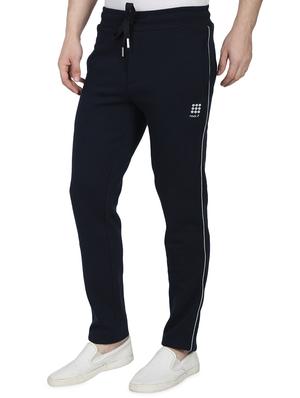 navy blue solid full length track pant - 17522909 - Standard Image - 2