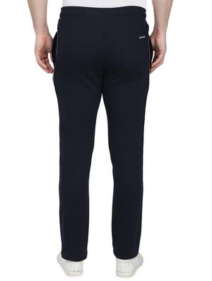 navy blue solid full length track pant - 17522909 - Standard Image - 3