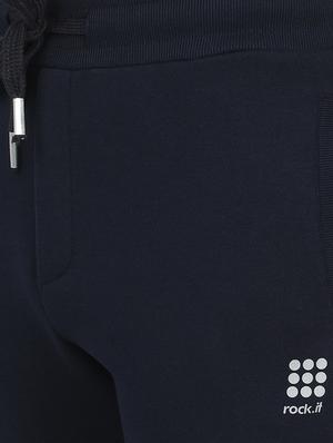 navy blue solid full length track pant - 17522909 - Standard Image - 5