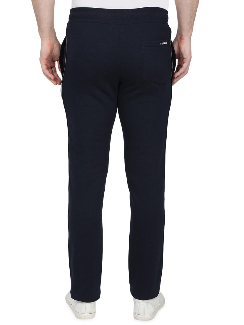 navy blue solid full length track pant - 17522909 - Zoom Image - 3