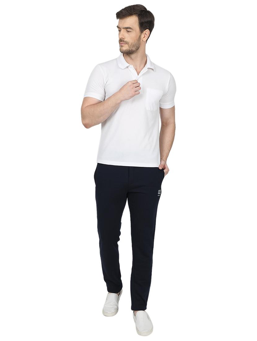 navy blue solid full length track pant - 17522909 - Zoom Image - 4