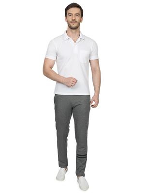 grey solid full length track pant - 17522912 - Standard Image - 4