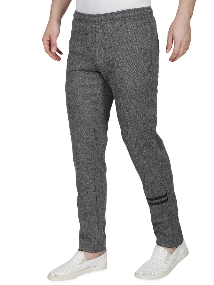 grey solid full length track pant - 17522912 - Zoom Image - 2