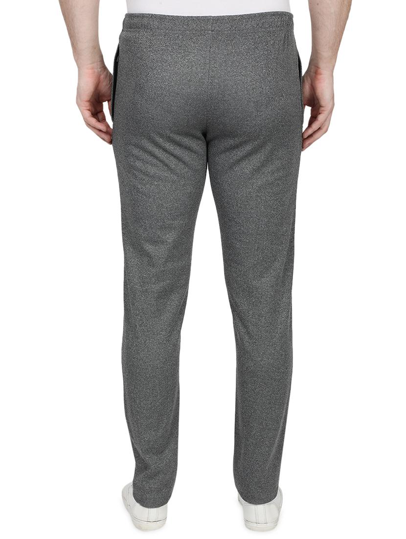 grey solid full length track pant - 17522912 - Zoom Image - 3
