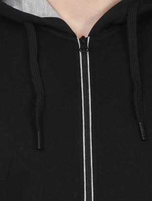 black solid sweatshirt - 17522920 - Standard Image - 5