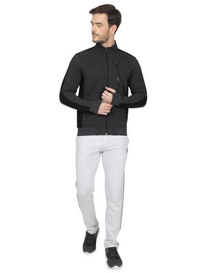 grey color block cut & sew sweatshirt - 17522922 - Standard Image - 4