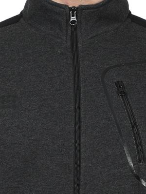 grey color block cut & sew sweatshirt - 17522922 - Standard Image - 5