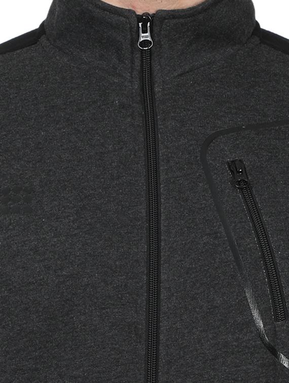 grey color block cut & sew sweatshirt - 17522922 - Zoom Image - 5