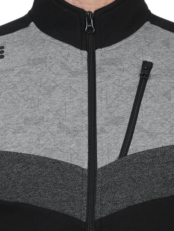 black color block cut & sew sweatshirt - 17522924 - Zoom Image - 5