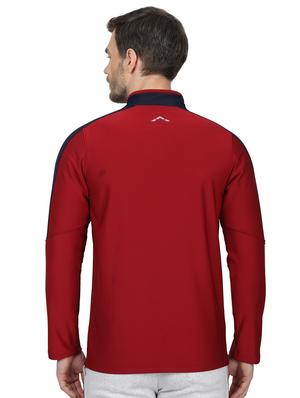 red color block cut & sew sweatshirt - 17522926 - Standard Image - 3