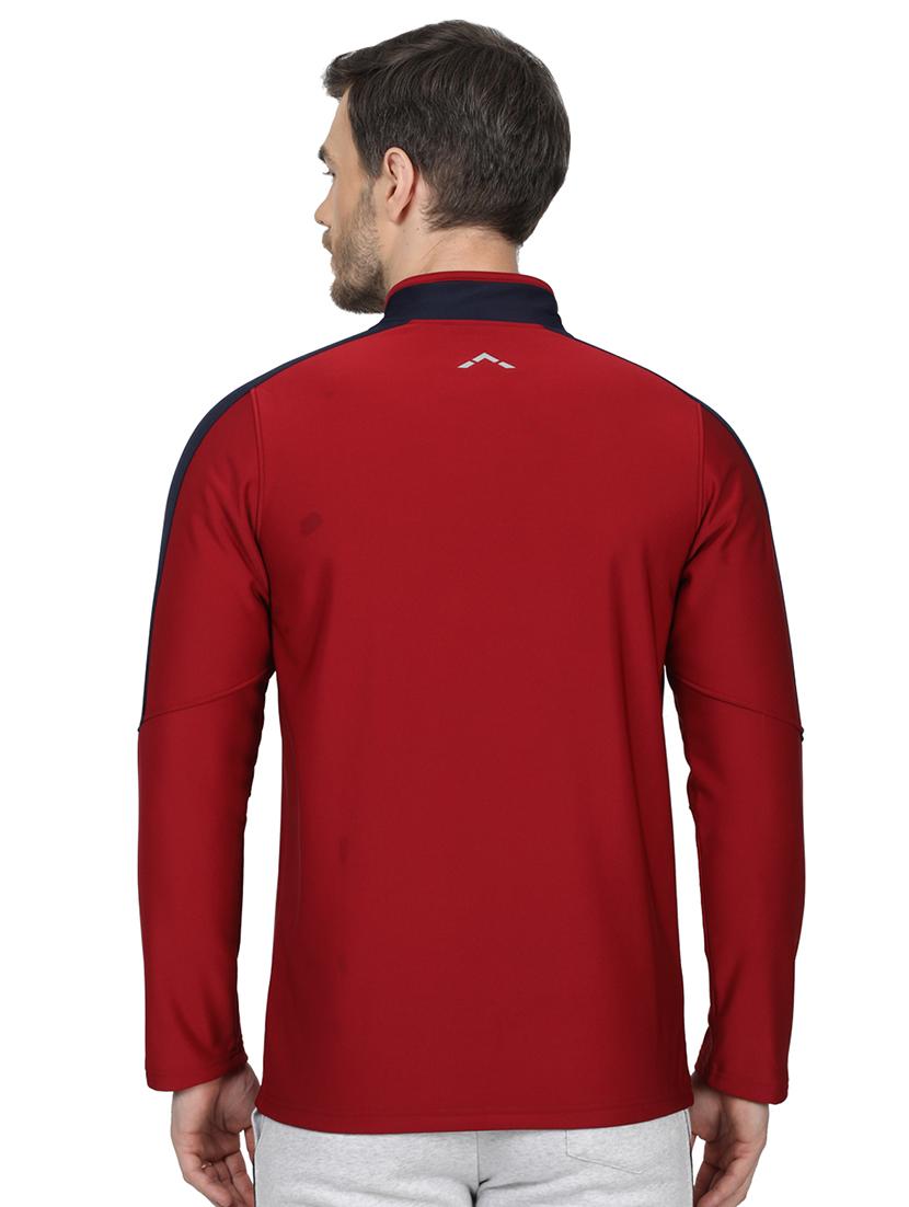 red color block cut & sew sweatshirt - 17522926 - Zoom Image - 3
