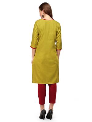 color block straight kurta - 17522935 - Standard Image - 3