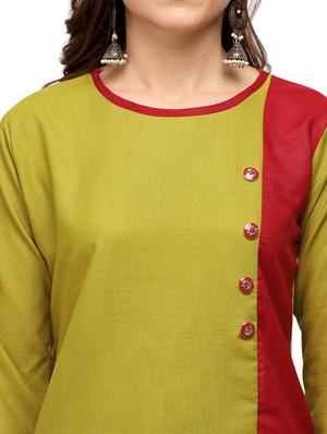 color block straight kurta - 17522935 - Standard Image - 4