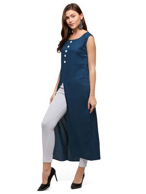 solid high slit kurta - 17522941 - Standard Image - 2