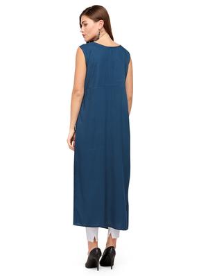 solid high slit kurta - 17522941 - Standard Image - 3